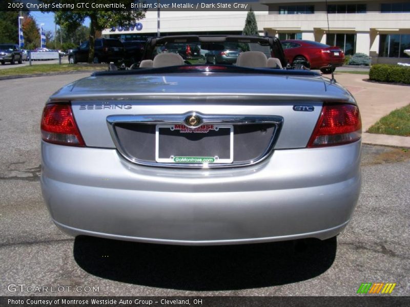 Brilliant Silver Metallic / Dark Slate Gray 2005 Chrysler Sebring GTC Convertible