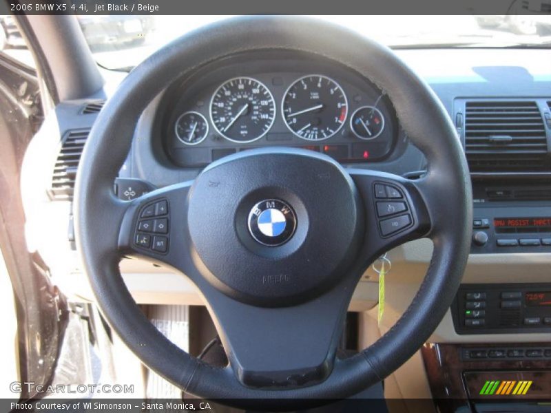 Jet Black / Beige 2006 BMW X5 4.4i