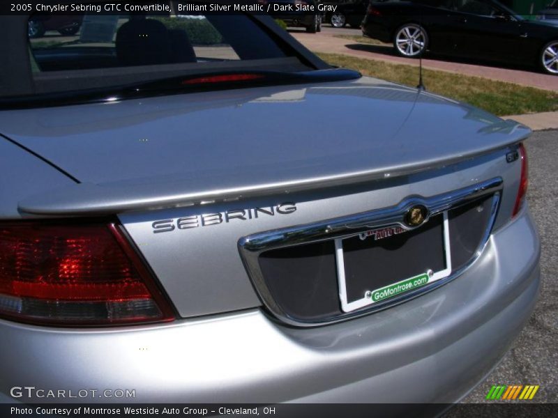 Brilliant Silver Metallic / Dark Slate Gray 2005 Chrysler Sebring GTC Convertible