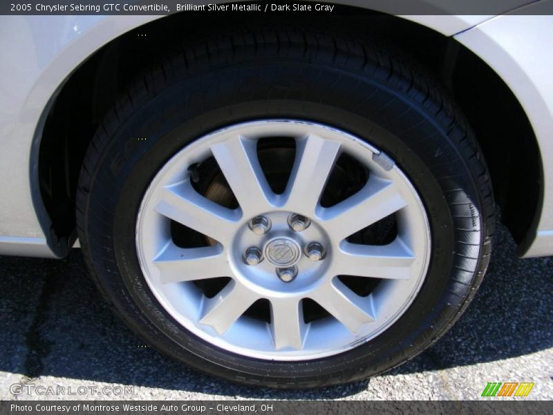 Brilliant Silver Metallic / Dark Slate Gray 2005 Chrysler Sebring GTC Convertible