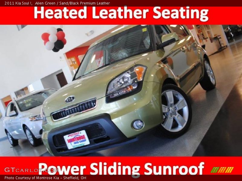 Alien Green / Sand/Black Premium Leather 2011 Kia Soul !