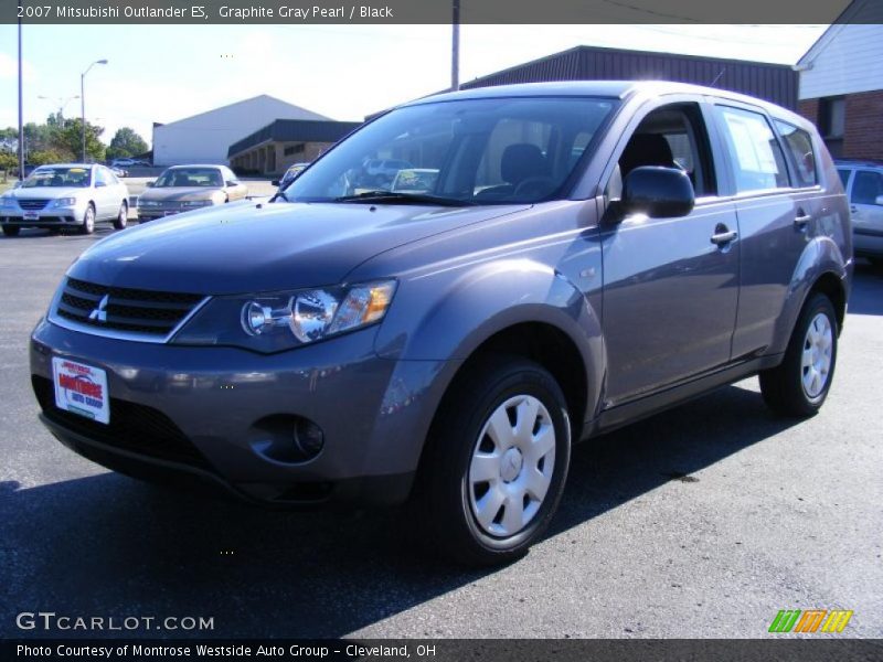 Graphite Gray Pearl / Black 2007 Mitsubishi Outlander ES