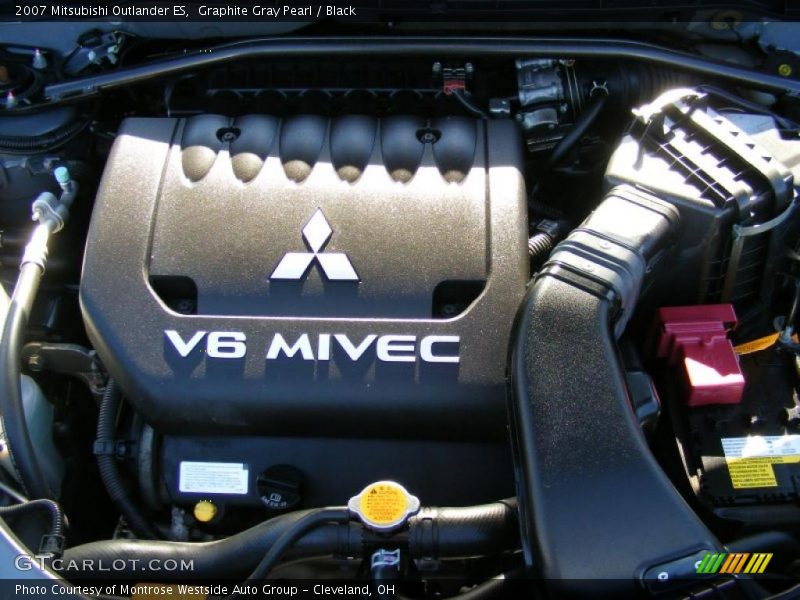 Graphite Gray Pearl / Black 2007 Mitsubishi Outlander ES