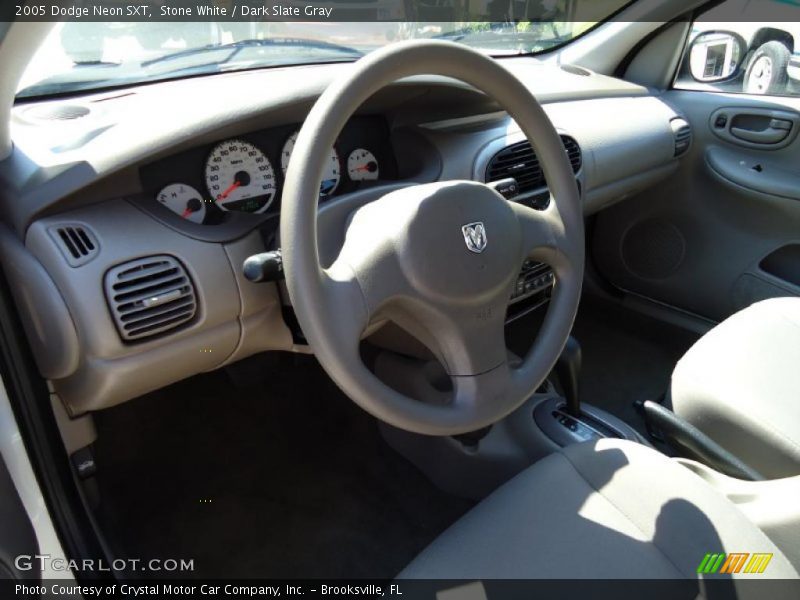 Stone White / Dark Slate Gray 2005 Dodge Neon SXT