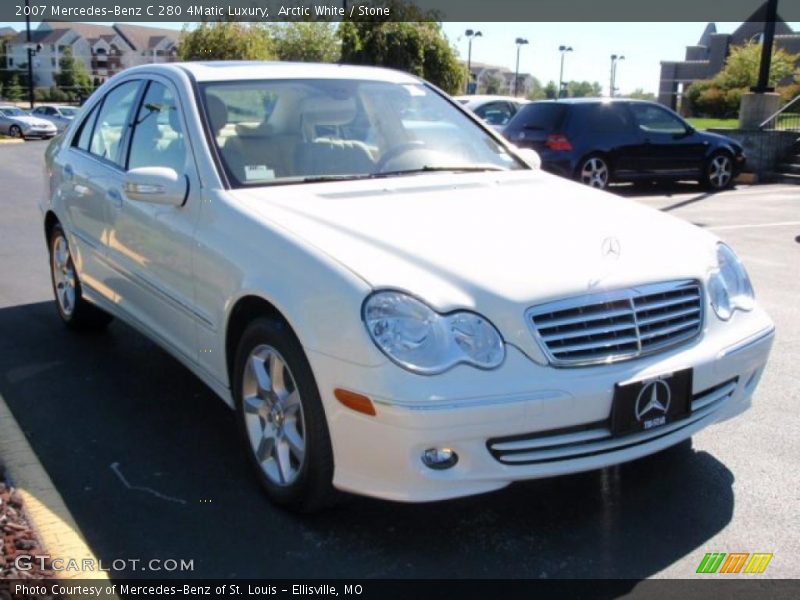 Arctic White / Stone 2007 Mercedes-Benz C 280 4Matic Luxury