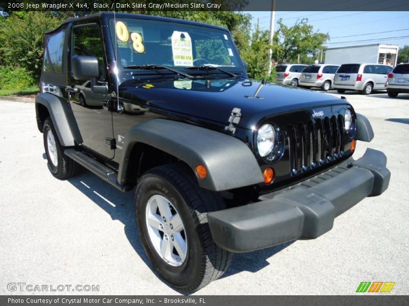 Black / Dark Slate Gray/Medium Slate Gray 2008 Jeep Wrangler X 4x4