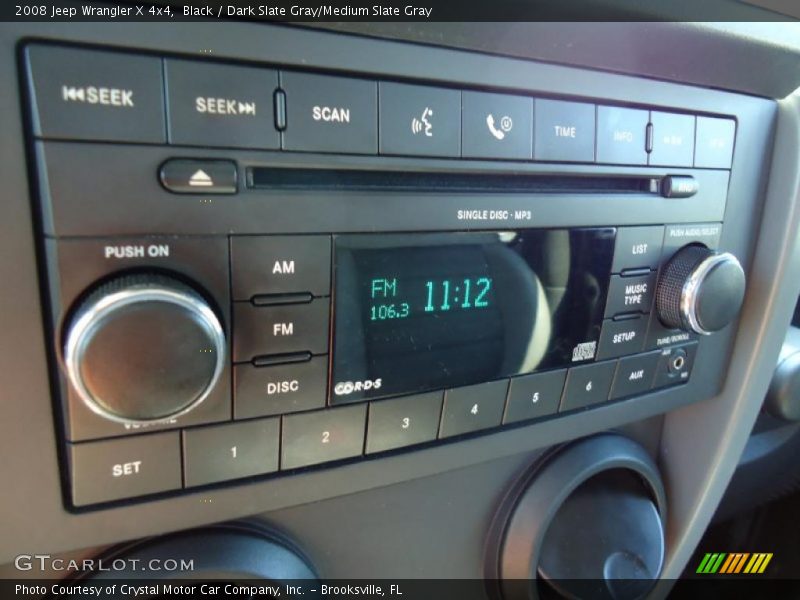 Black / Dark Slate Gray/Medium Slate Gray 2008 Jeep Wrangler X 4x4