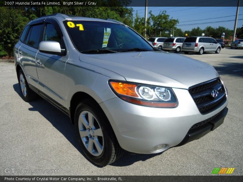 Bright Silver / Gray 2007 Hyundai Santa Fe Limited