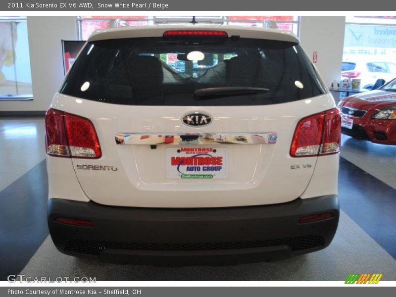 Snow White Pearl / Beige 2011 Kia Sorento EX V6 AWD