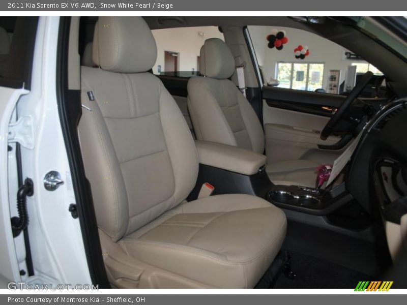 Snow White Pearl / Beige 2011 Kia Sorento EX V6 AWD