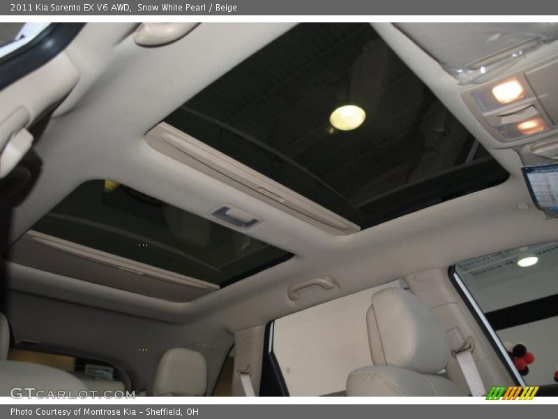 Snow White Pearl / Beige 2011 Kia Sorento EX V6 AWD