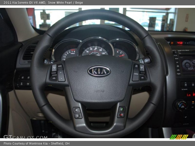 Snow White Pearl / Beige 2011 Kia Sorento EX V6 AWD