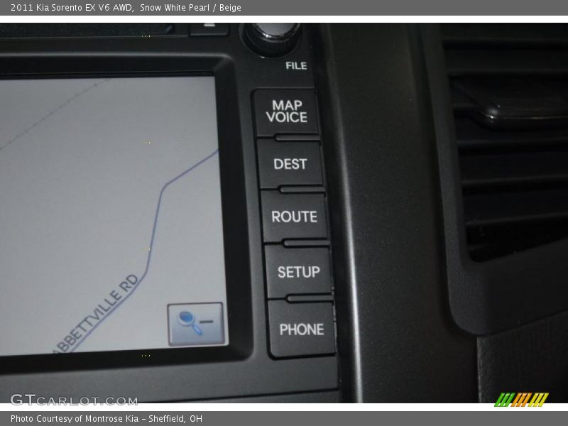 Snow White Pearl / Beige 2011 Kia Sorento EX V6 AWD