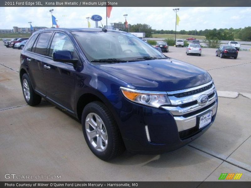 Kona Blue Metallic / Medium Light Stone 2011 Ford Edge SEL