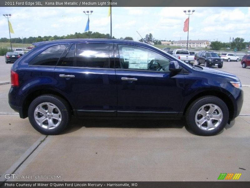 Kona Blue Metallic / Medium Light Stone 2011 Ford Edge SEL