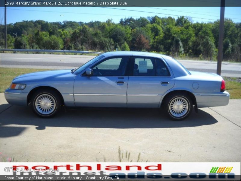 Light Blue Metallic / Deep Slate Blue 1999 Mercury Grand Marquis LS