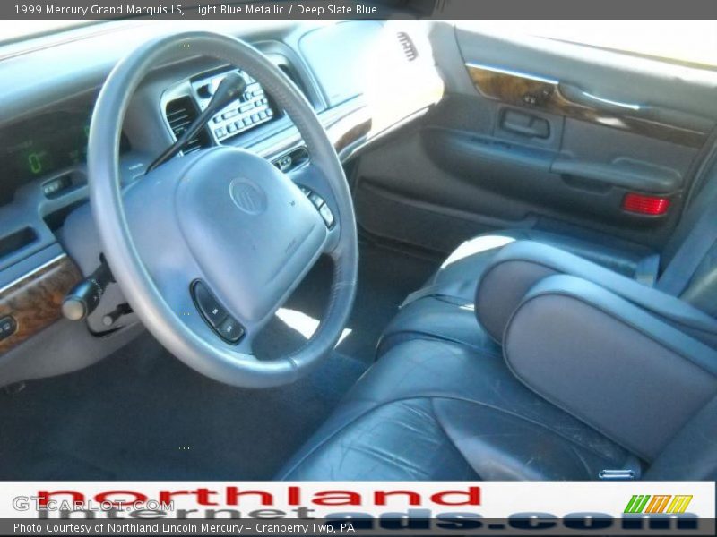 Light Blue Metallic / Deep Slate Blue 1999 Mercury Grand Marquis LS