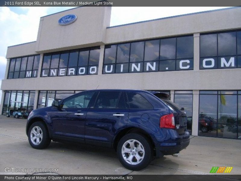 Kona Blue Metallic / Medium Light Stone 2011 Ford Edge SEL