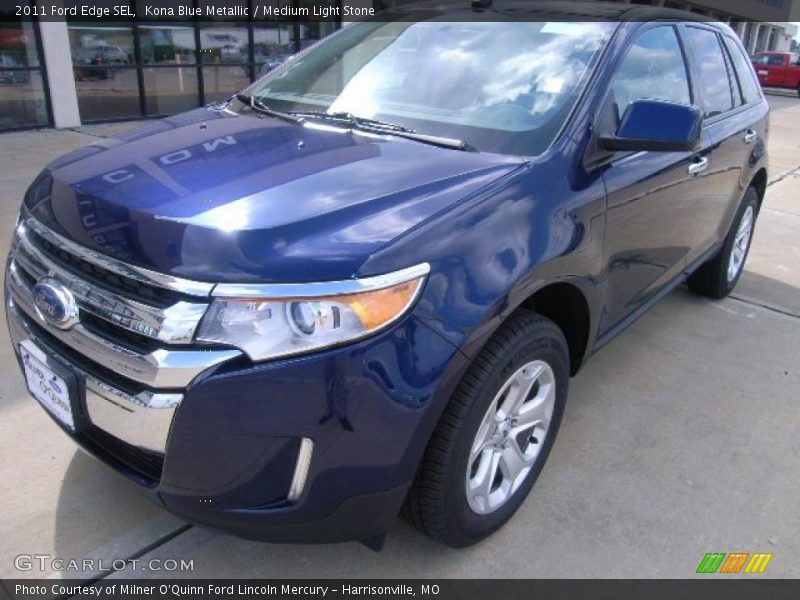 Kona Blue Metallic / Medium Light Stone 2011 Ford Edge SEL
