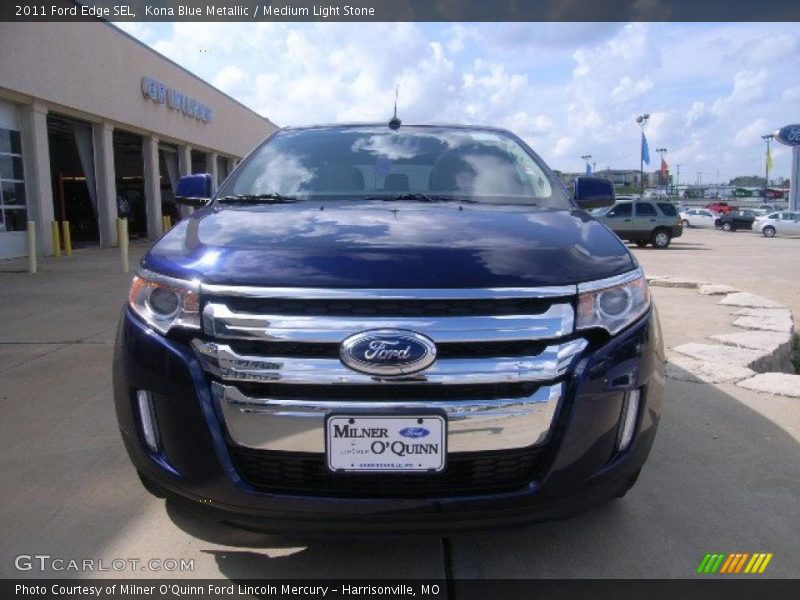 Kona Blue Metallic / Medium Light Stone 2011 Ford Edge SEL