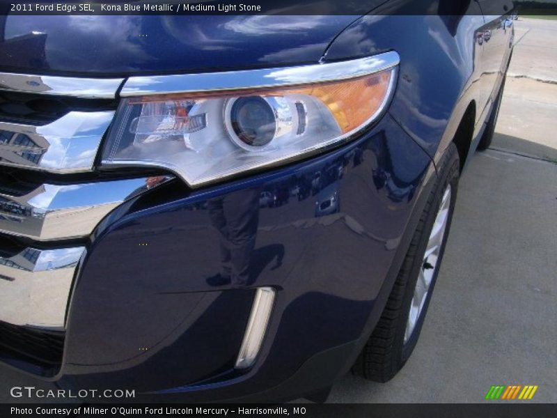 Kona Blue Metallic / Medium Light Stone 2011 Ford Edge SEL