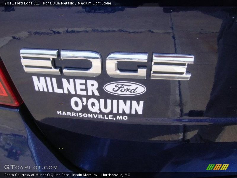 Kona Blue Metallic / Medium Light Stone 2011 Ford Edge SEL