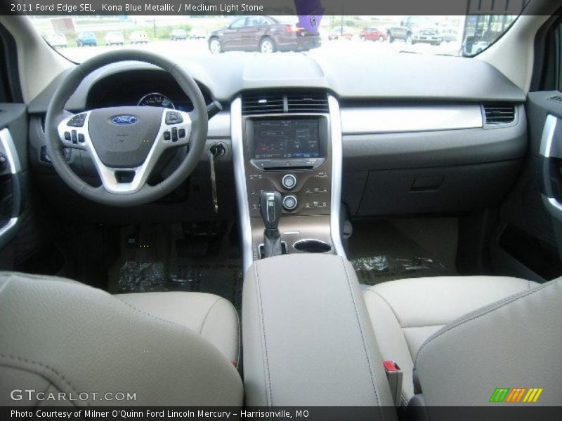 Kona Blue Metallic / Medium Light Stone 2011 Ford Edge SEL