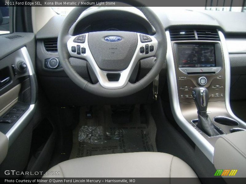 Kona Blue Metallic / Medium Light Stone 2011 Ford Edge SEL