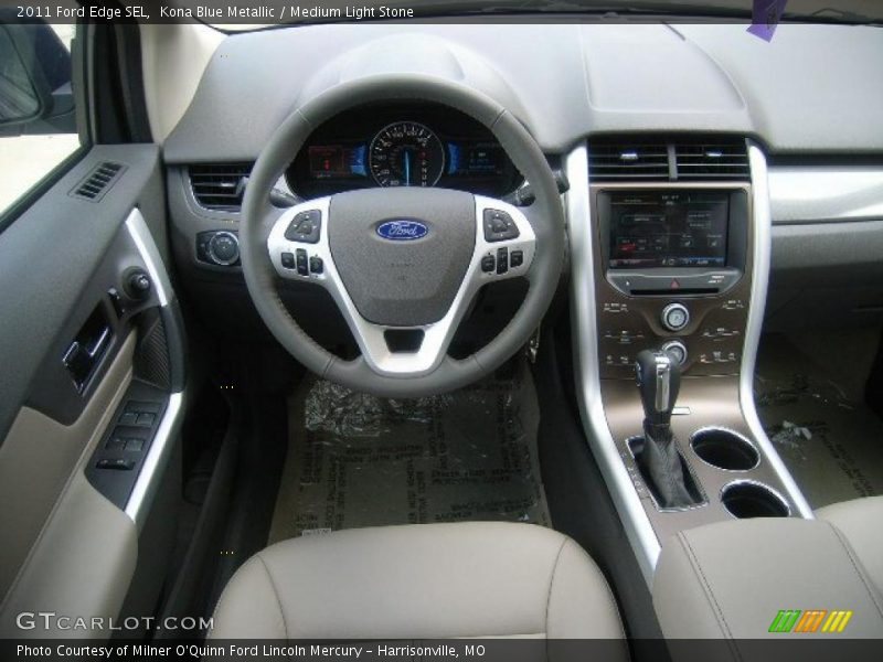 Kona Blue Metallic / Medium Light Stone 2011 Ford Edge SEL