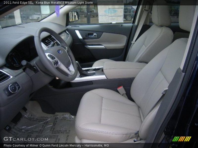 Kona Blue Metallic / Medium Light Stone 2011 Ford Edge SEL