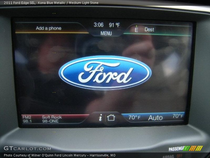 Kona Blue Metallic / Medium Light Stone 2011 Ford Edge SEL