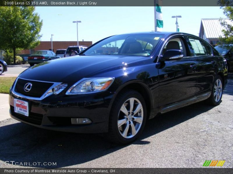 Obsidian Black / Light Gray 2008 Lexus GS 350 AWD