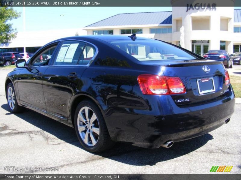 Obsidian Black / Light Gray 2008 Lexus GS 350 AWD