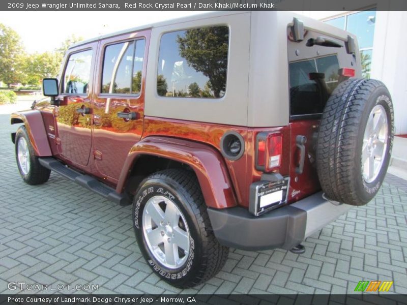 Red Rock Crystal Pearl / Dark Khaki/Medium Khaki 2009 Jeep Wrangler Unlimited Sahara