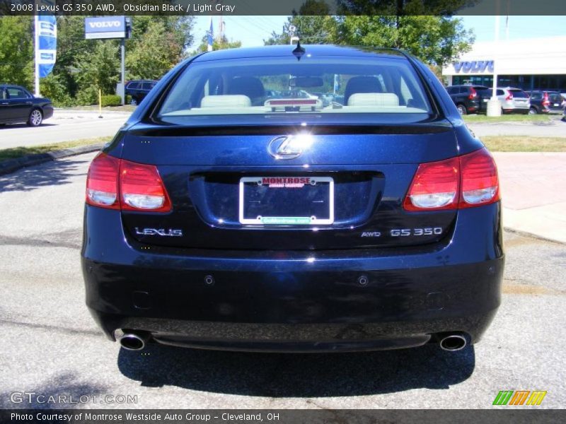 Obsidian Black / Light Gray 2008 Lexus GS 350 AWD