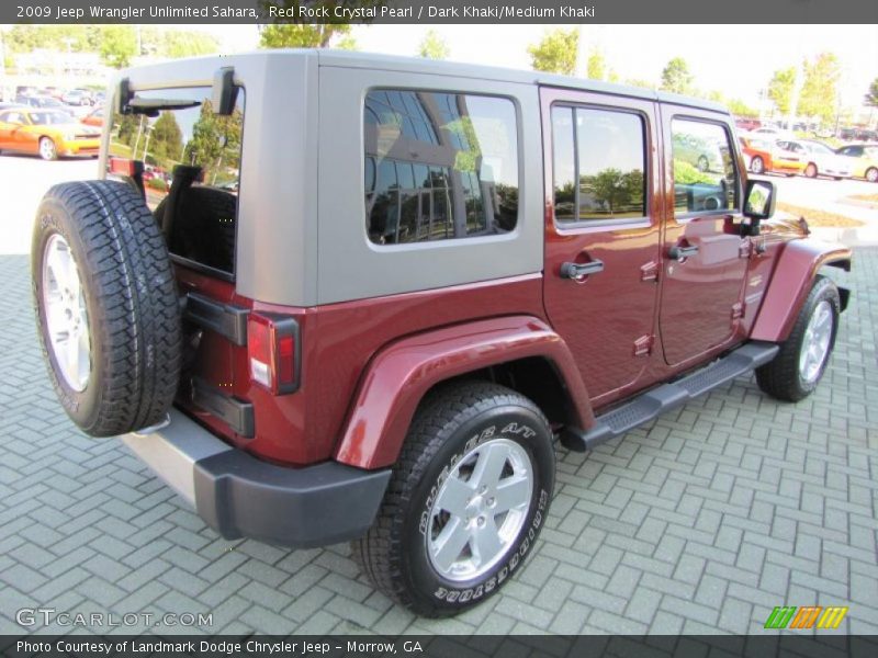 Red Rock Crystal Pearl / Dark Khaki/Medium Khaki 2009 Jeep Wrangler Unlimited Sahara