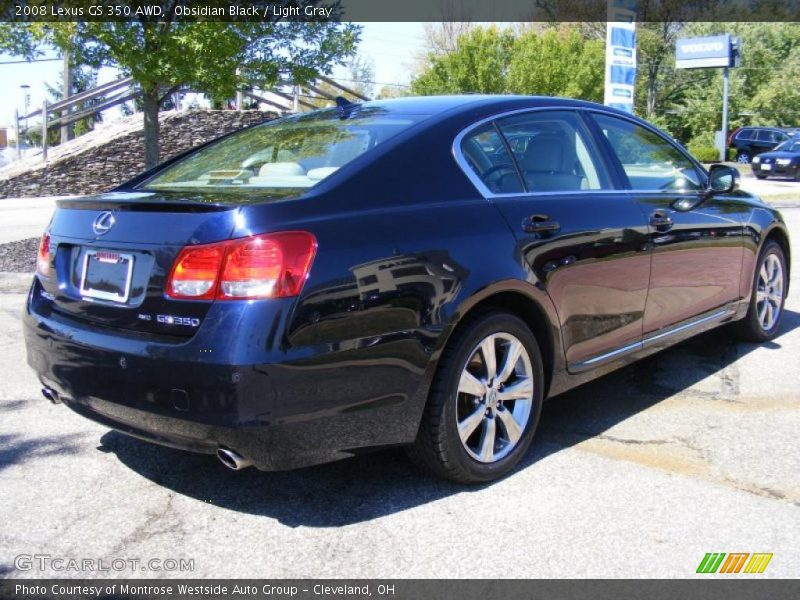 Obsidian Black / Light Gray 2008 Lexus GS 350 AWD