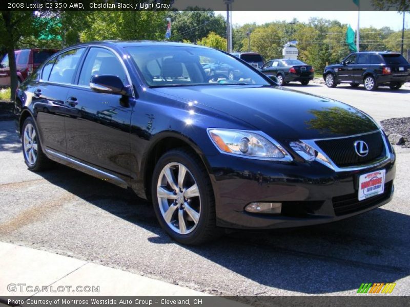 Obsidian Black / Light Gray 2008 Lexus GS 350 AWD