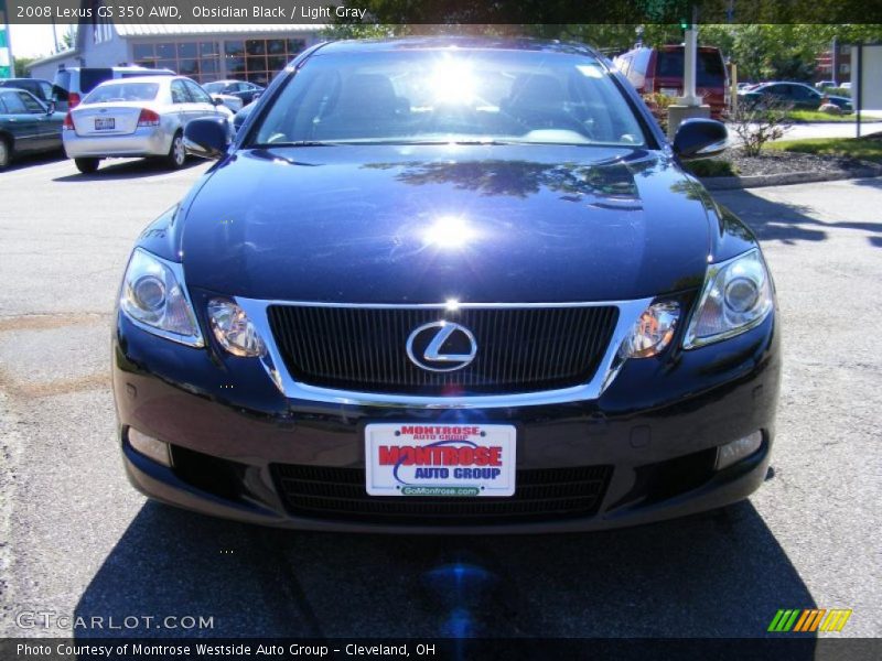 Obsidian Black / Light Gray 2008 Lexus GS 350 AWD