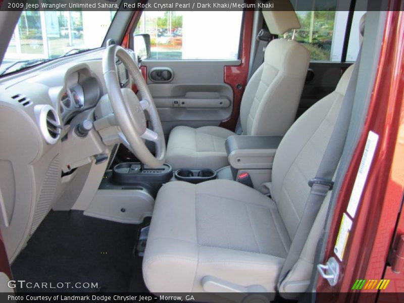 Red Rock Crystal Pearl / Dark Khaki/Medium Khaki 2009 Jeep Wrangler Unlimited Sahara