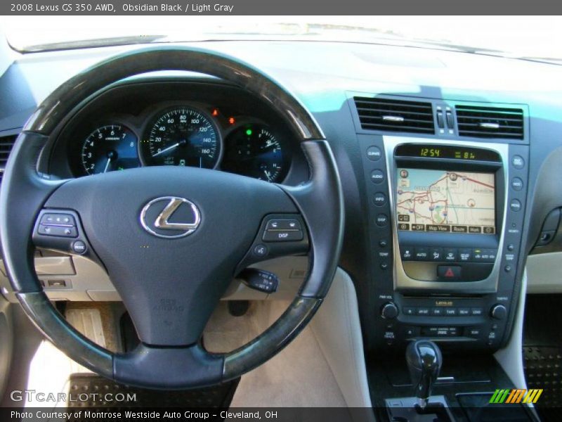 Obsidian Black / Light Gray 2008 Lexus GS 350 AWD