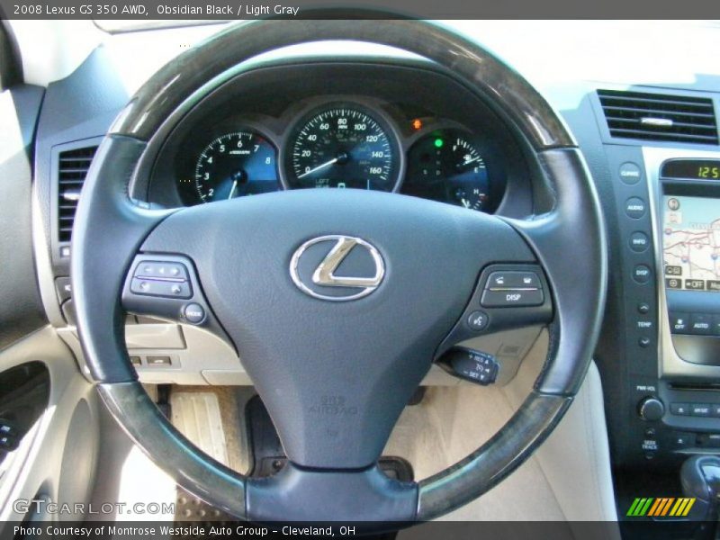 Obsidian Black / Light Gray 2008 Lexus GS 350 AWD