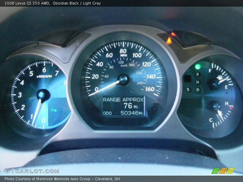 Obsidian Black / Light Gray 2008 Lexus GS 350 AWD