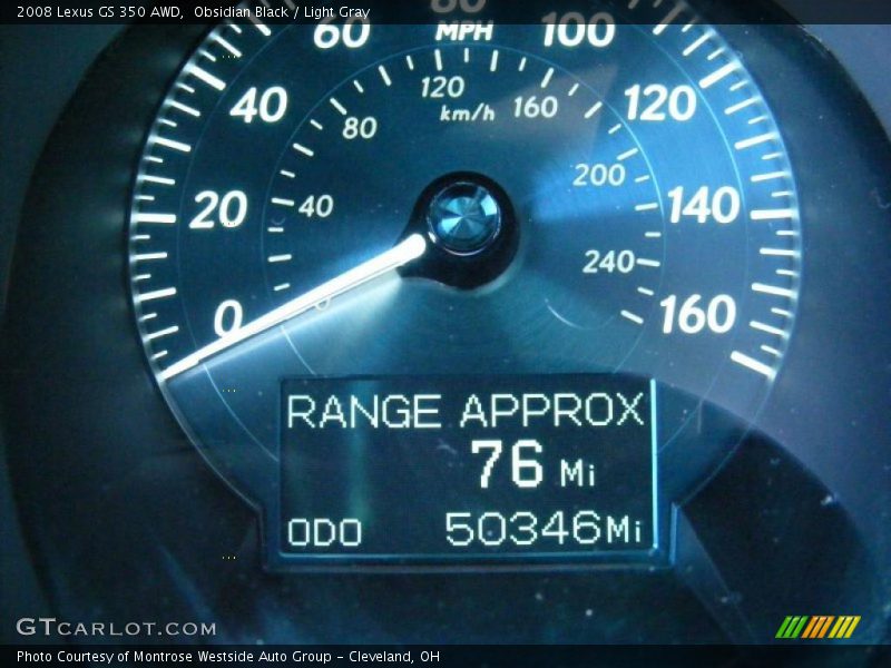 Obsidian Black / Light Gray 2008 Lexus GS 350 AWD