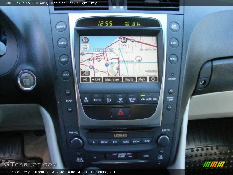 Obsidian Black / Light Gray 2008 Lexus GS 350 AWD