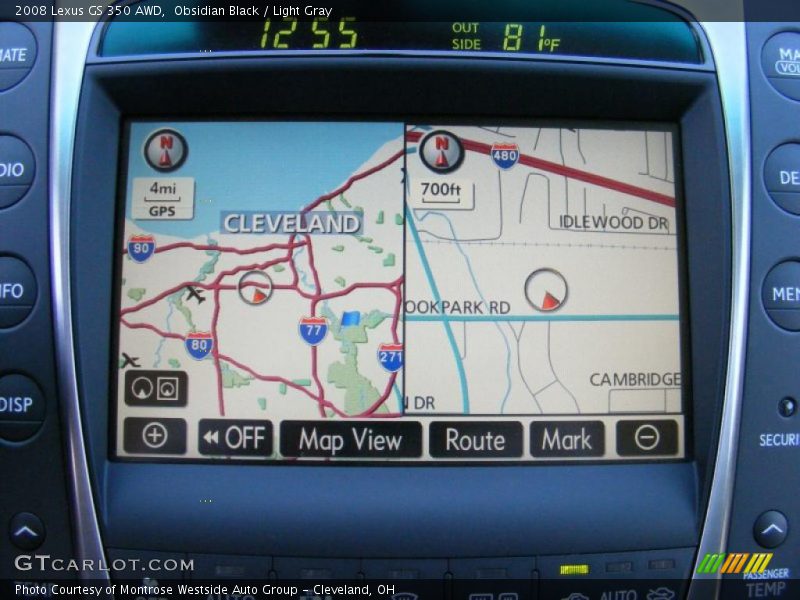 Obsidian Black / Light Gray 2008 Lexus GS 350 AWD