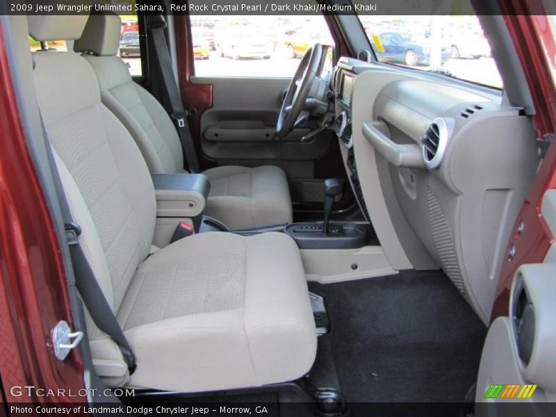 Red Rock Crystal Pearl / Dark Khaki/Medium Khaki 2009 Jeep Wrangler Unlimited Sahara