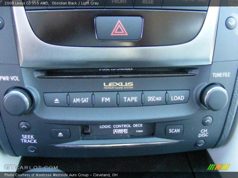 Obsidian Black / Light Gray 2008 Lexus GS 350 AWD