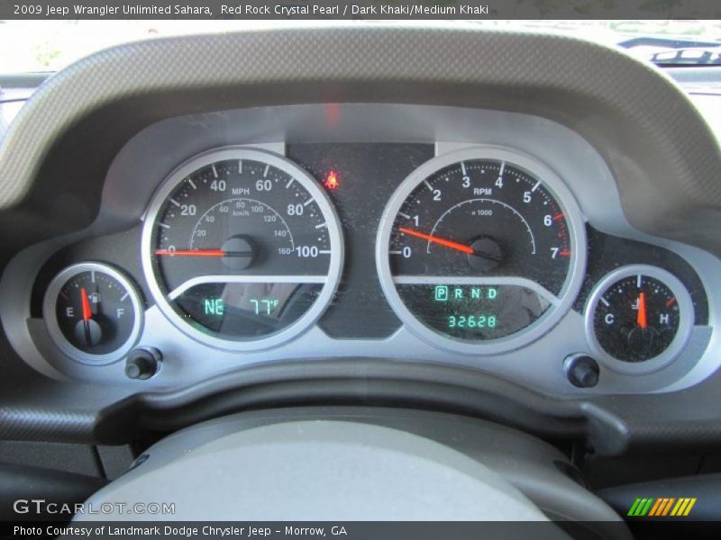 Red Rock Crystal Pearl / Dark Khaki/Medium Khaki 2009 Jeep Wrangler Unlimited Sahara