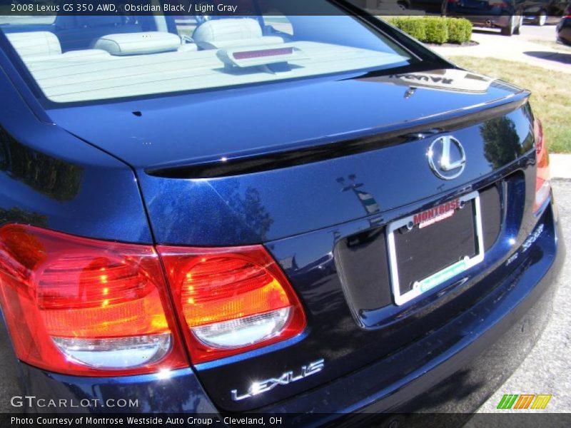 Obsidian Black / Light Gray 2008 Lexus GS 350 AWD